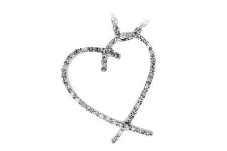 14K White Gold Diamond Necklace