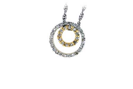 14K Two-Tone Diamond Necklace