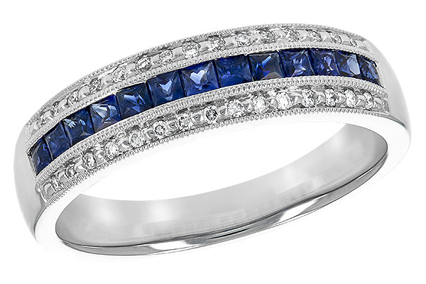 14K White Gold Sapphire Anniversary Band