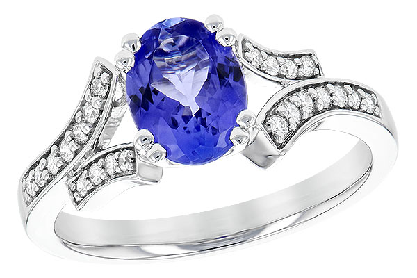 14K White Gold Tanzanite Ring