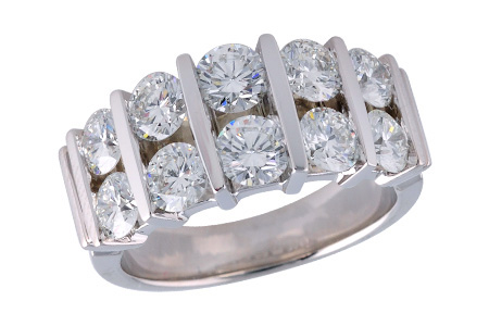 14K White Gold Diamond Anniversary Band