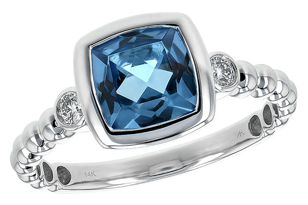 14K White Gold Topaz Ring