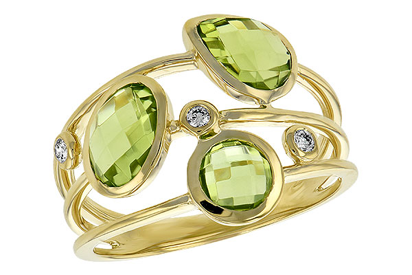 14K Yellow Gold Peridot Ring