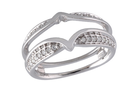 14K White Gold Diamond Ring Enhancer