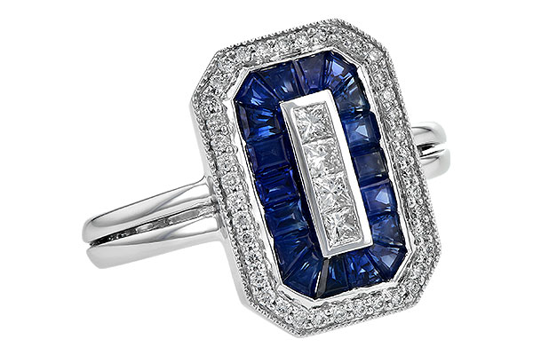 14K White Gold Sapphire Ring