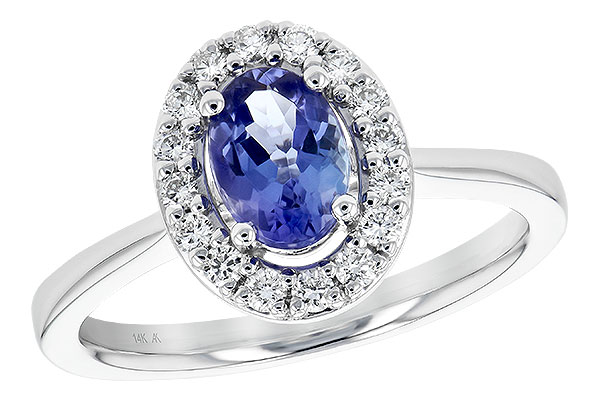 14K White Gold Tanzanite Ring