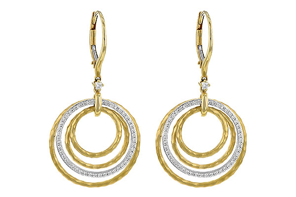 14K Two-Tone Diamond Earrings