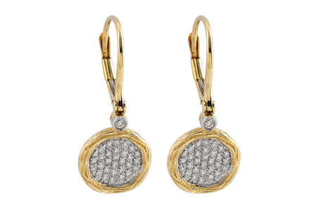 14K Yellow Gold Diamond Earrings