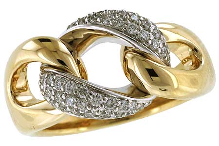 14K Two-Tone Diamond Ring