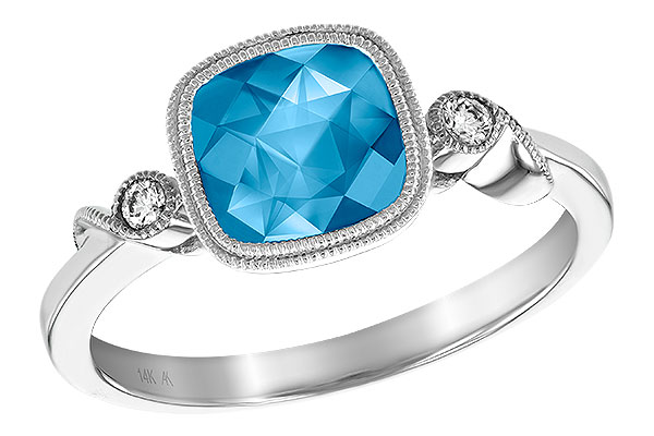 14K White Gold Topaz Ring