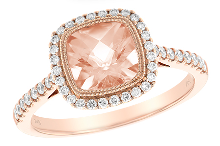 14K Rose Gold Morganite Ring
