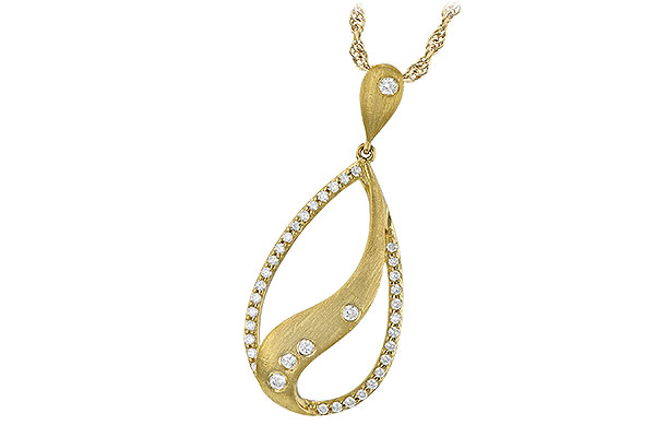 14K Yellow Gold Diamond Necklace