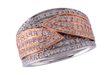 14K Two-Tone Diamond Anniversary Band