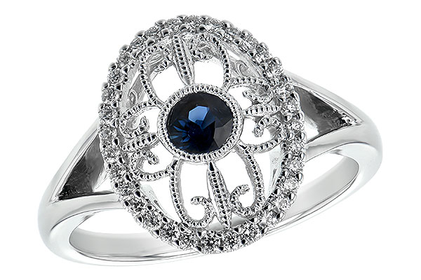 14K White Gold Sapphire Ring