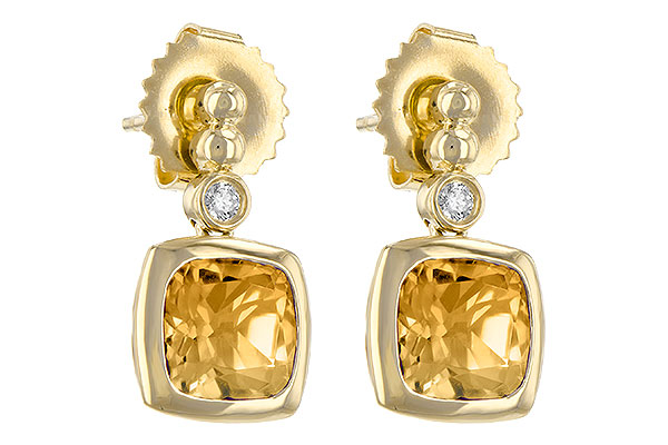 14K Yellow Gold Citrine Earrings