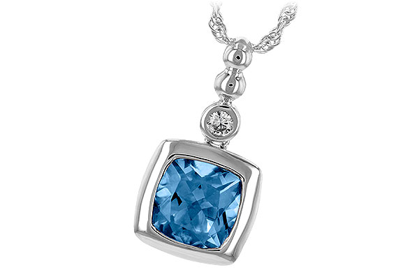 14K White Gold Topaz Necklace