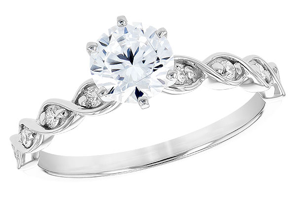 14K White Gold Diamond Semi-Mount Ring