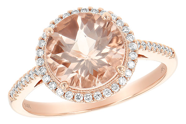 14K Rose Gold Morganite Ring