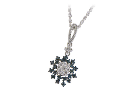 14K White Gold Diamond Necklace