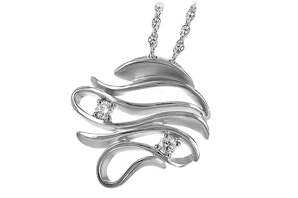 14K White Gold Diamond Necklace