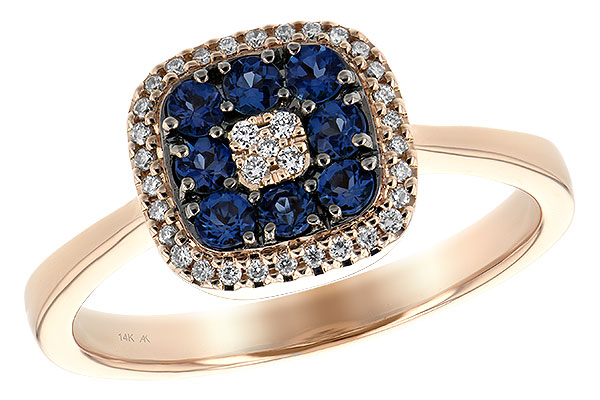 14K Rose Gold Sapphire Ring