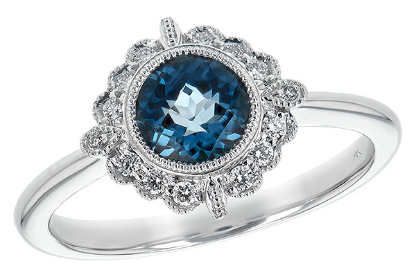14K White Gold Topaz Ring