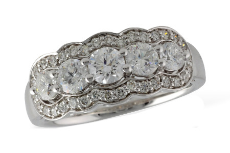 14K White Gold Diamond Anniversary Band