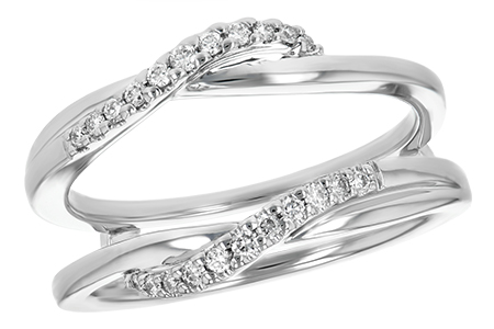 14K White Gold Diamond Ring Enhancer