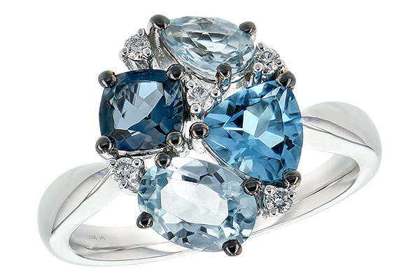 14K White Gold Topaz Ring