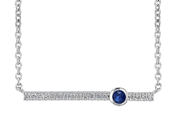 14K White Gold Sapphire Necklace