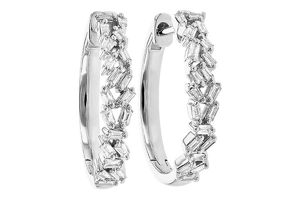 14K White Gold Diamond Earrings