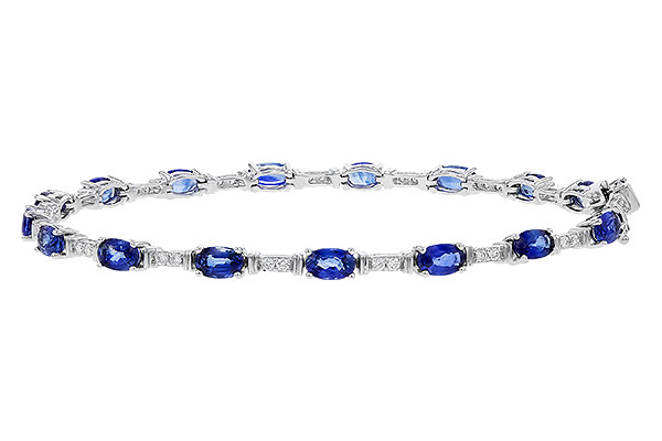 14K White Gold Sapphire Bracelet