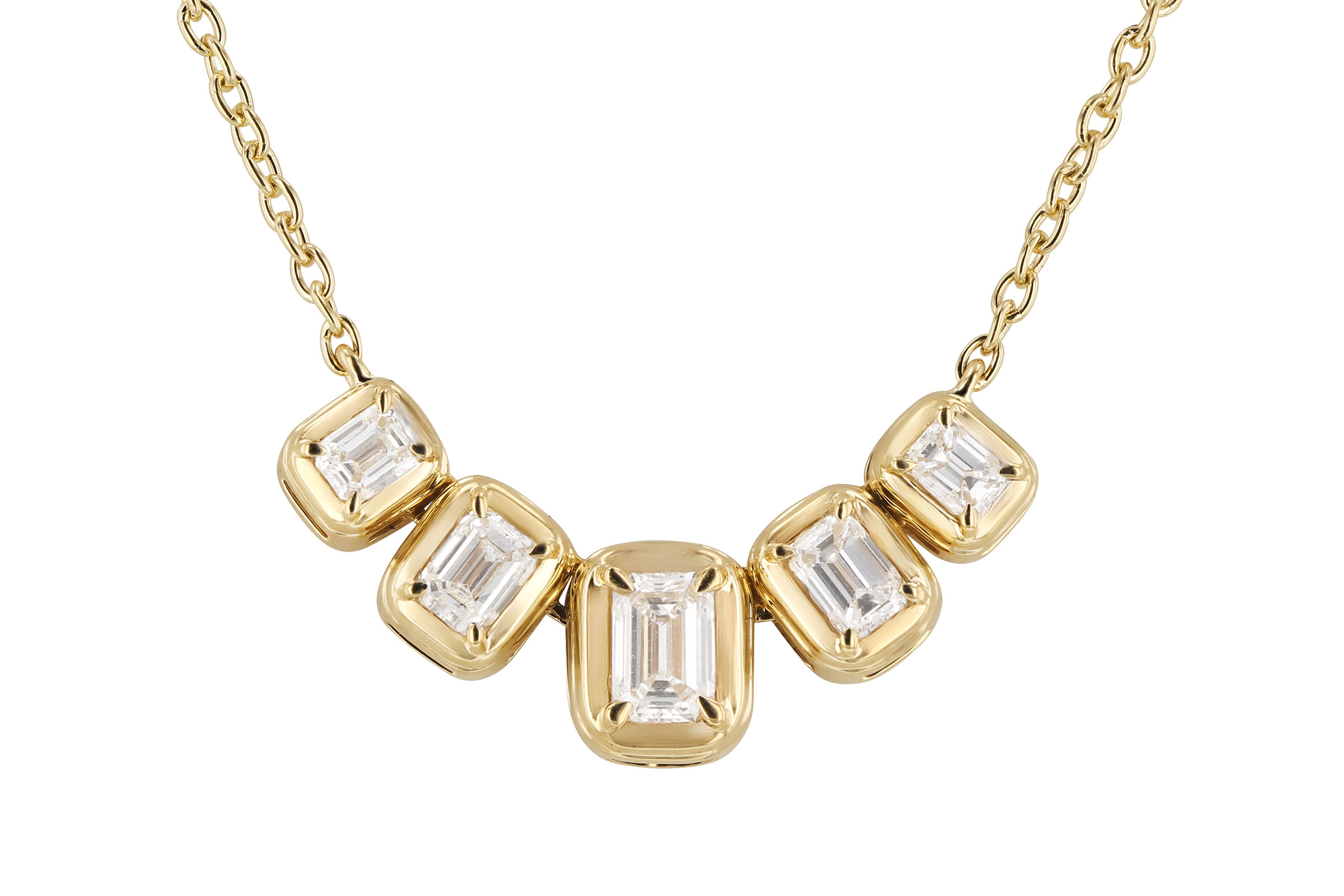 14K Yellow Gold Diamond Necklace