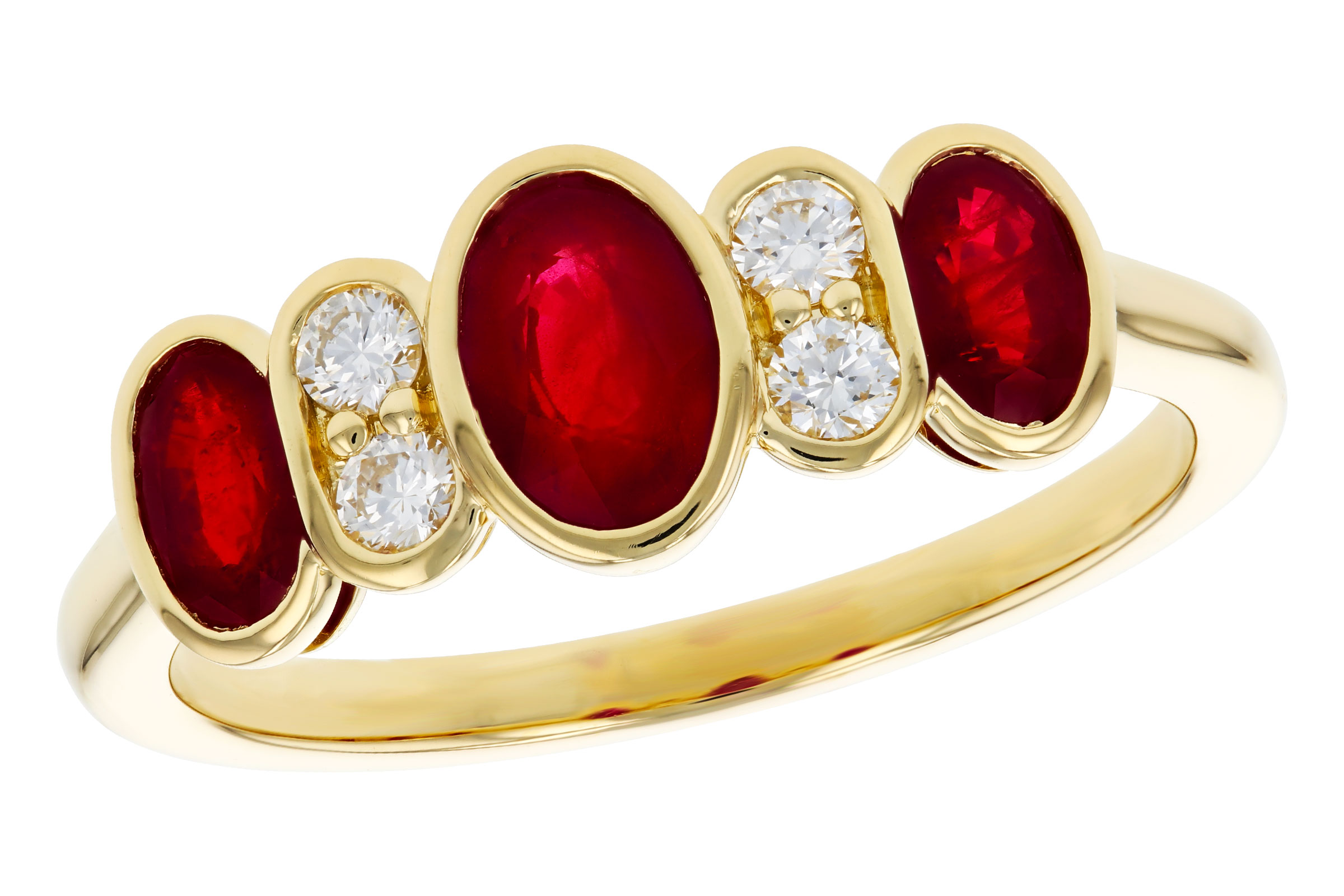 14K Yellow Gold Ruby Ring