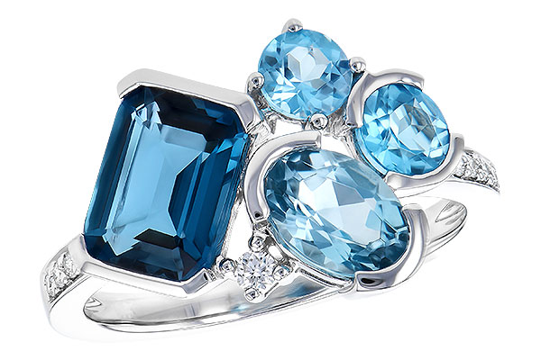 14K White Gold Topaz Ring