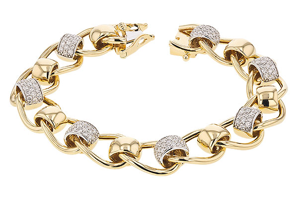 14K Two-Tone Diamond Bracelet