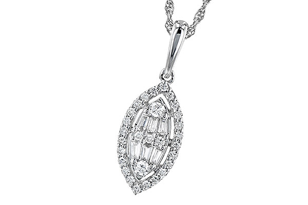 14K White Gold Diamond Necklace