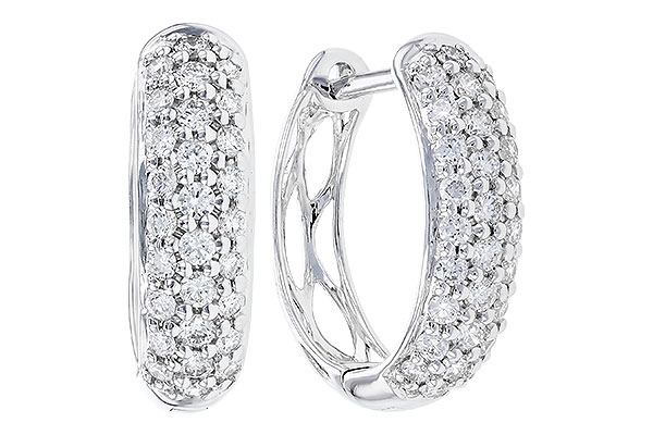 14K White Gold Diamond Earrings