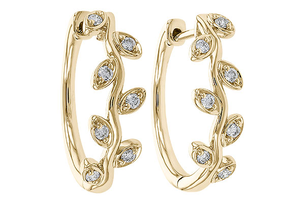 14K Yellow Gold Diamond Earrings