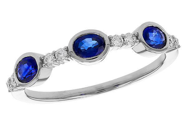 14K White Gold Sapphire Anniversary Band