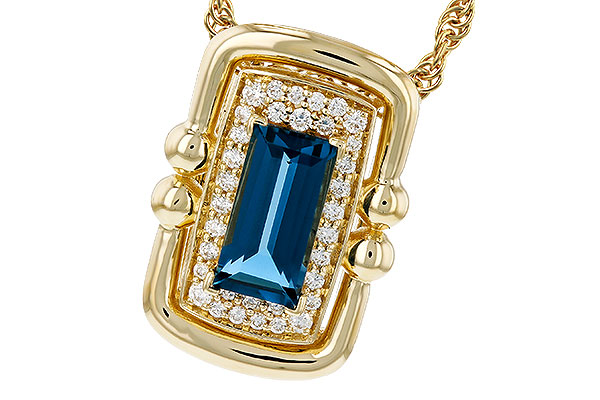 14K Yellow Gold Topaz Necklace