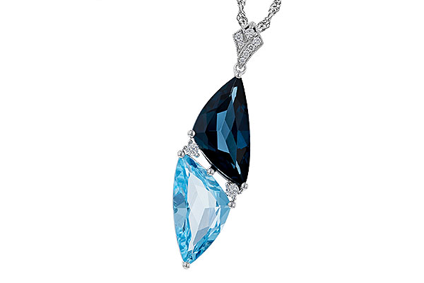 14K White Gold Topaz Necklace