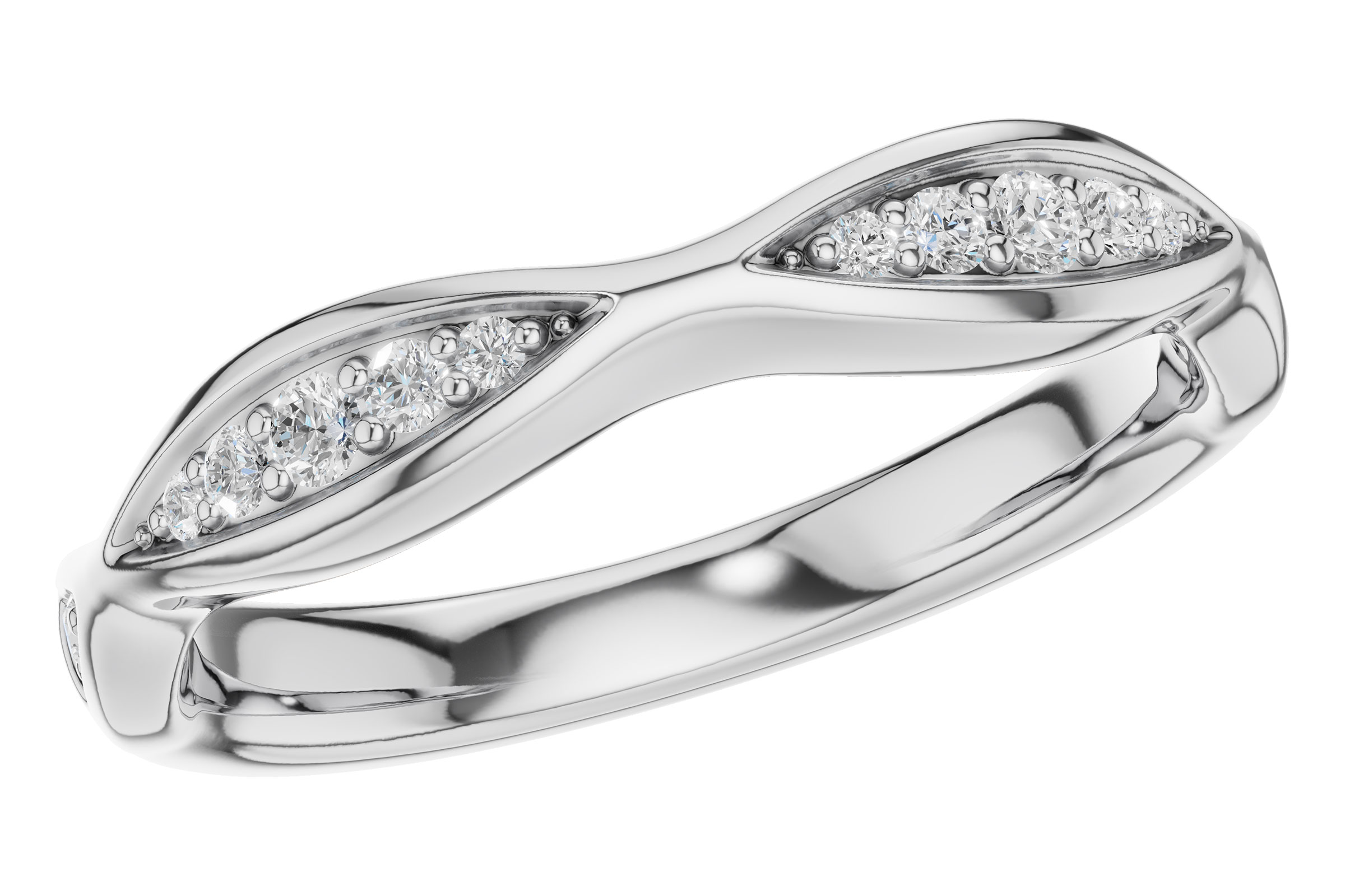 14K White Gold Diamond Anniversary Band