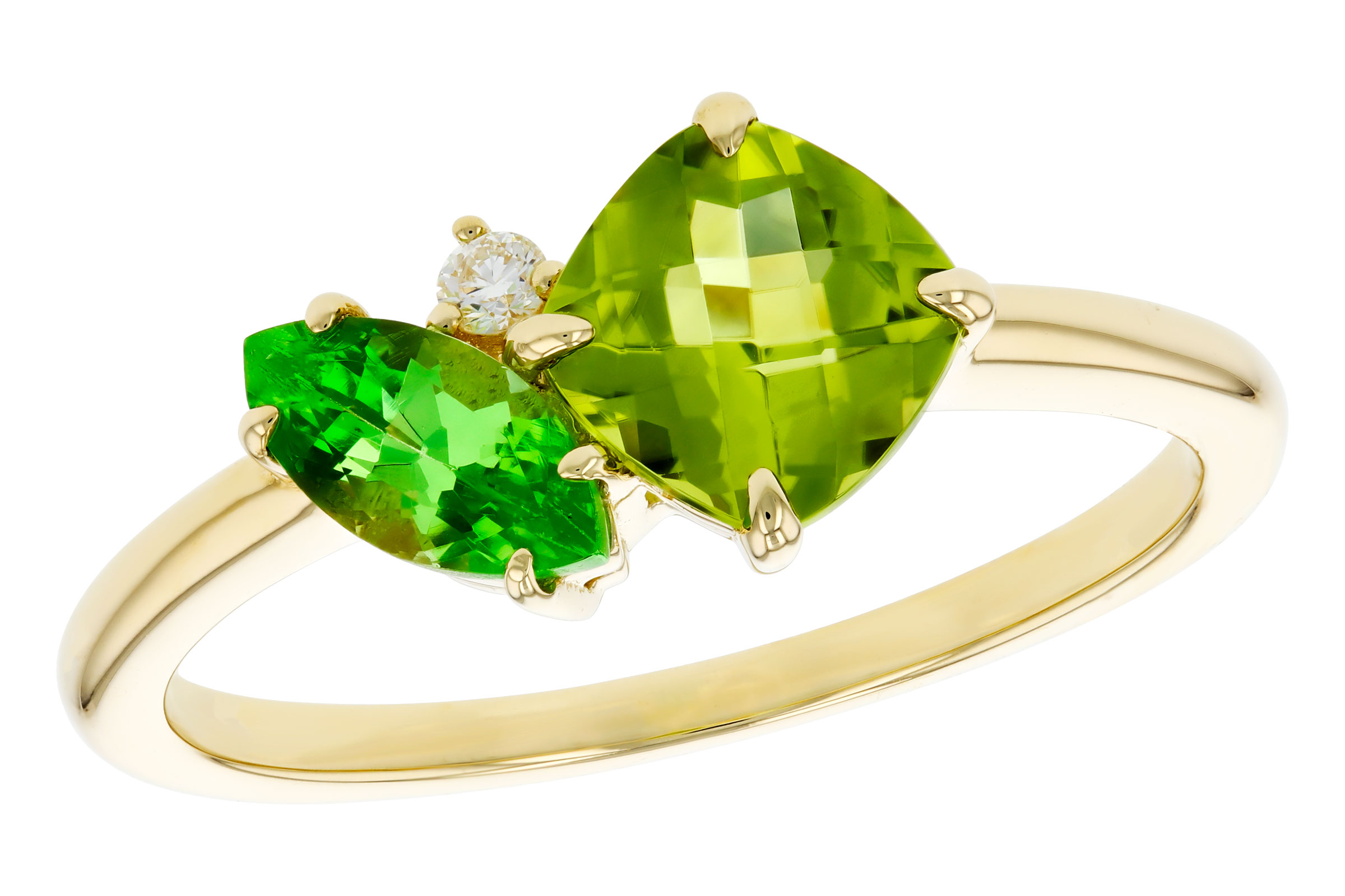 14K Yellow Gold Peridot Ring