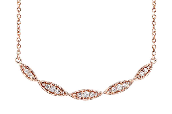 14K Rose Gold Diamond Necklace