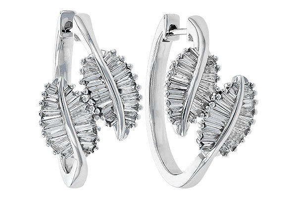 14K White Gold Diamond Earrings