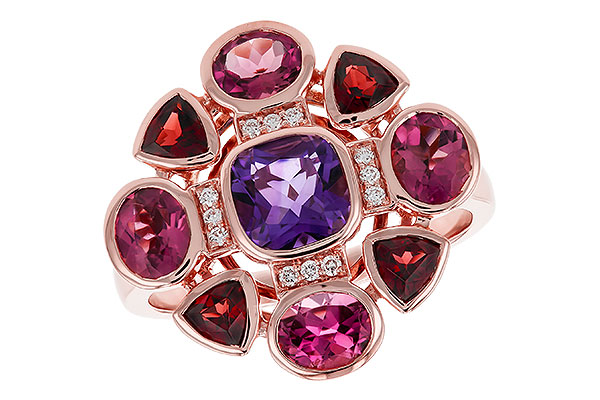 14K Rose Gold Amethyst Ring