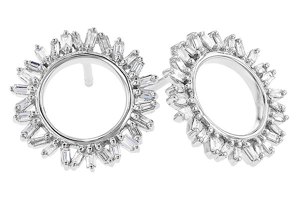 14K White Gold Diamond Earrings
