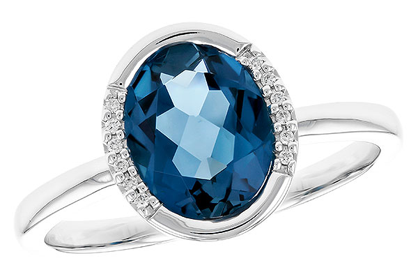14K White Gold Topaz Ring