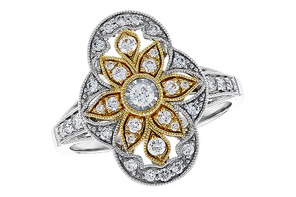 14K Two-Tone Diamond Ring